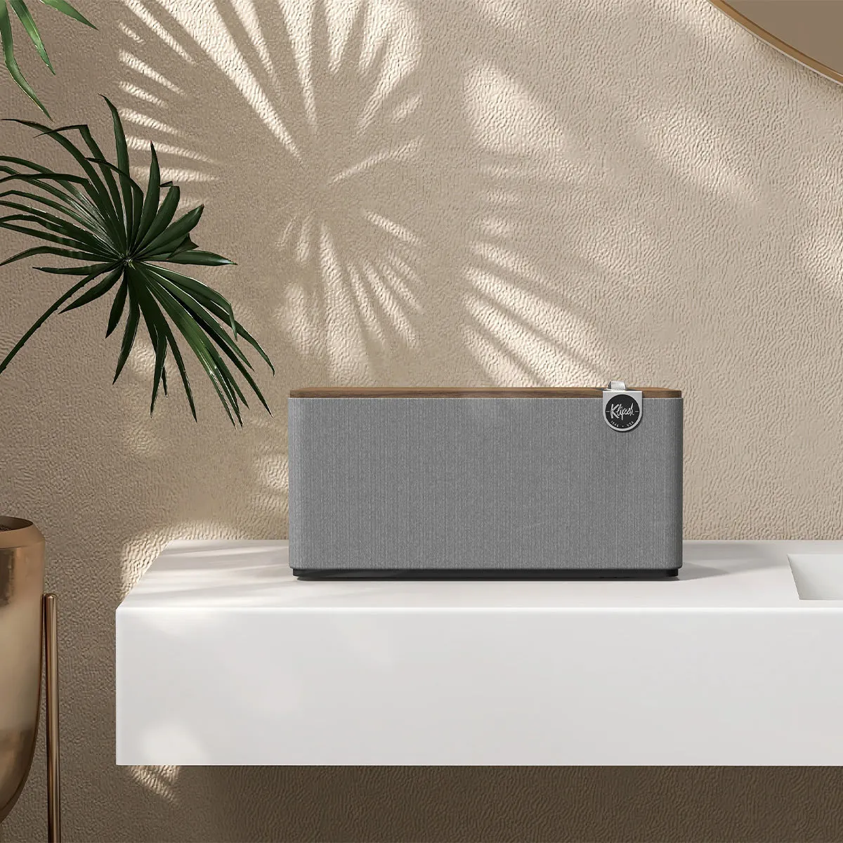 Klipsch The Three Plus Premium Bluetooth Speaker with Phono and Optical Inputs (Walnut)