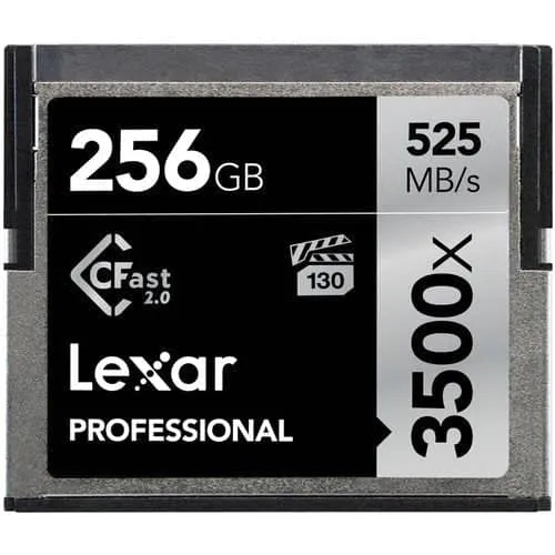 Lexar Professional Silver 256GB CFast 2.0 525MB/s Memory Card