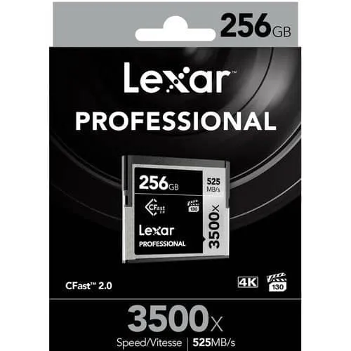 Lexar Professional Silver 256GB CFast 2.0 525MB/s Memory Card