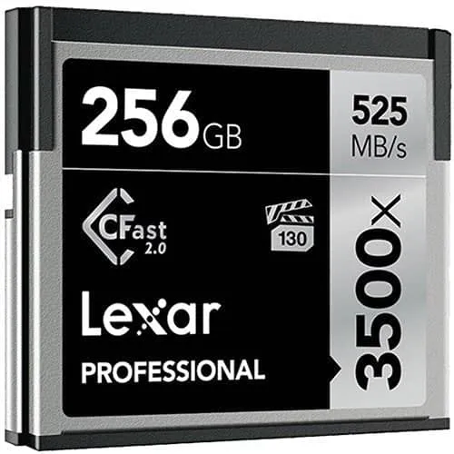 Lexar Professional Silver 256GB CFast 2.0 525MB/s Memory Card