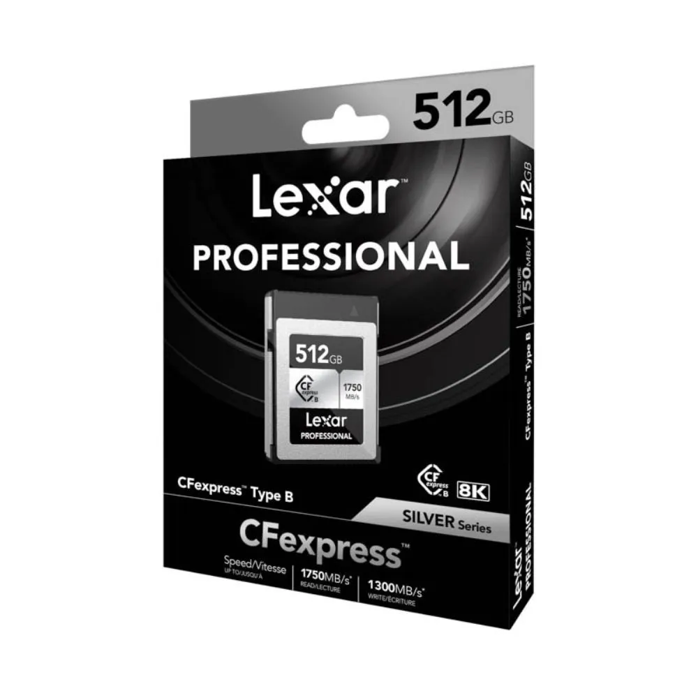 Lexar Professional Silver 512GB CFexpress Type B 1750MB/s Memory Card