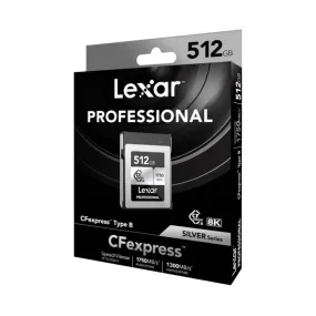 Lexar Professional Silver 512GB CFexpress Type B 1750MB/s Memory Card