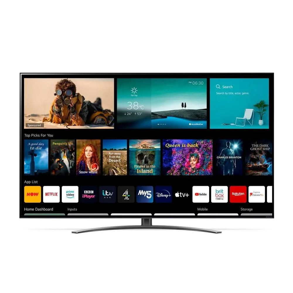 LG 75NANO916PA (2021) LED HDR NanoCell 4K Ultra HD Smart TV, 75 inch with Freeview Play-Freesat HD & Dolby Atmos, Dark Meteor Titan