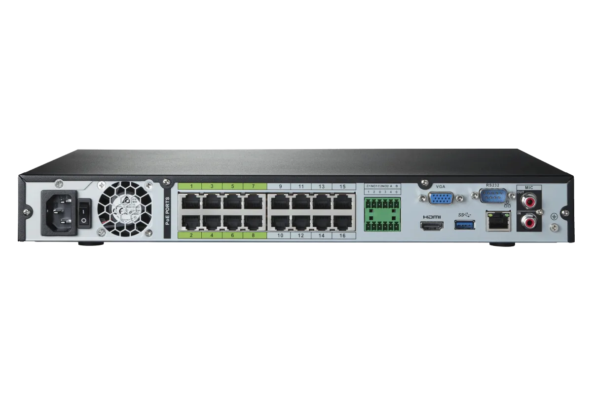 Lorex 4K 16-Channel 3TB NVR System with 8 IP Dome Cameras