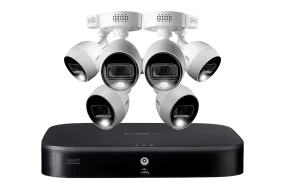 Lorex 4K 2TB Wired Security System with 6 Active Deterrence Cameras Control
