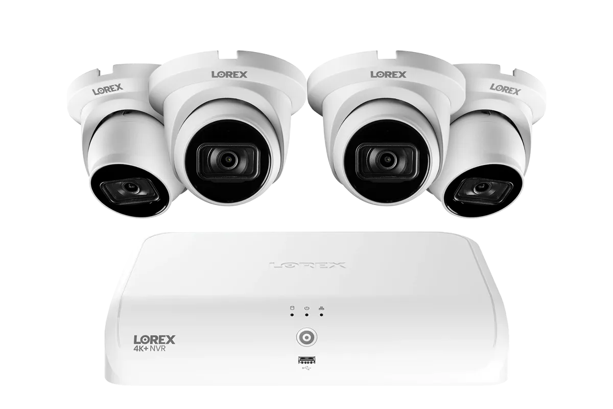 Lorex 4K Fusion 2TB Wired NVR System with 4K IP Dome Cameras