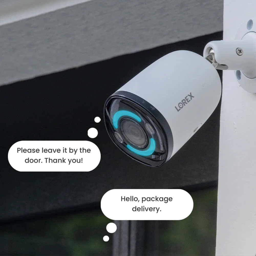 Lorex Fusion NVR with 2 4K Dual Lens and 2 4K  Bullet IP Security Cameras - 4K  16-Channel 2TB Wired System