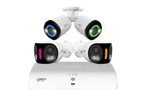 Lorex Fusion NVR with 2 4K Dual Lens and 2 4K  Bullet IP Security Cameras - 4K  16-Channel 2TB Wired System