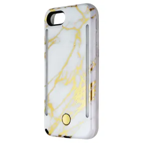 LuMee Duo Selfie LED Case for Apple iPhone SE (2nd Gen) / 8/7/6s  - White/Gold