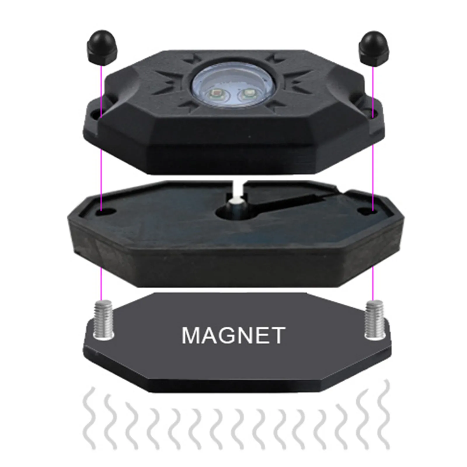 Magnet Adapter Kit for ORACLE Lighting LED Rock Light (Single)