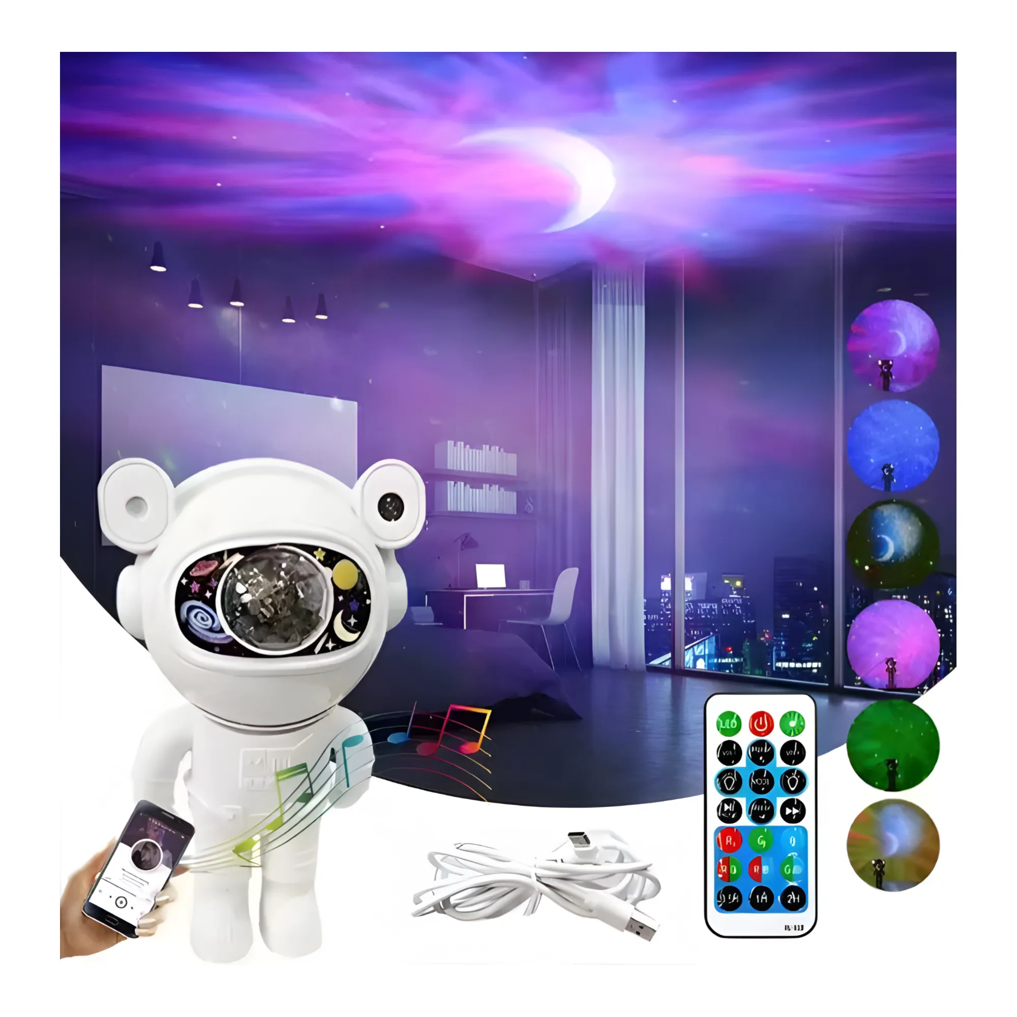 Magnetic Astronaut Space Projector RGB Light With Remote Control