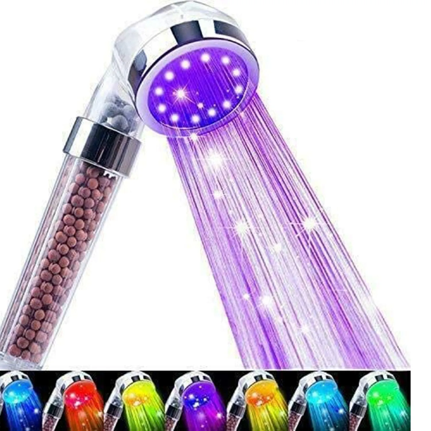 Milex LED Shower Head with Built in Filter