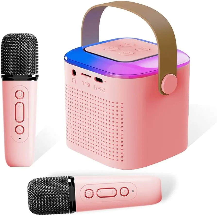 Mini Wireless Portable KTV Set with Dual Mic and Bluetooth Speaker