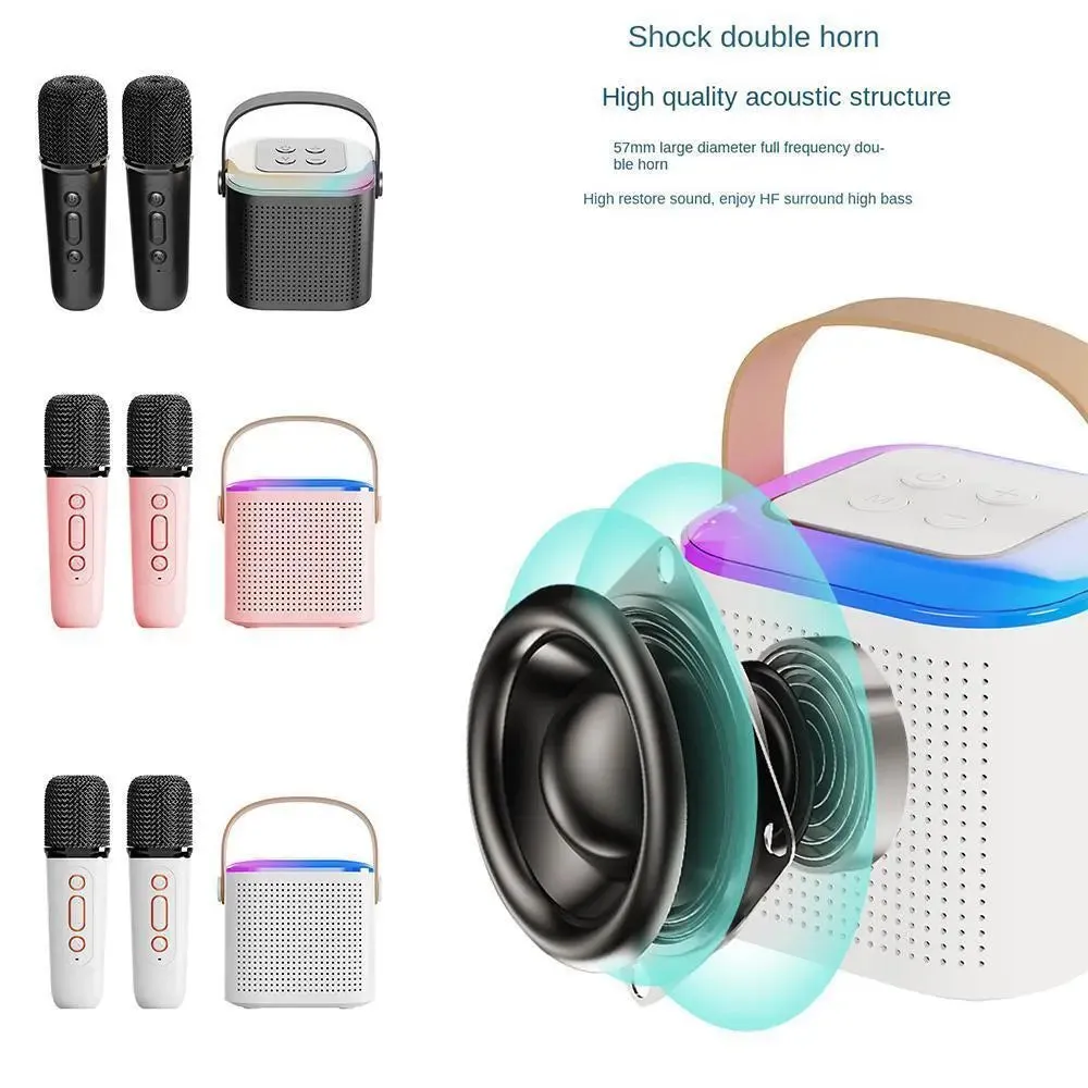 Mini Wireless Portable KTV Set with Dual Mic and Bluetooth Speaker
