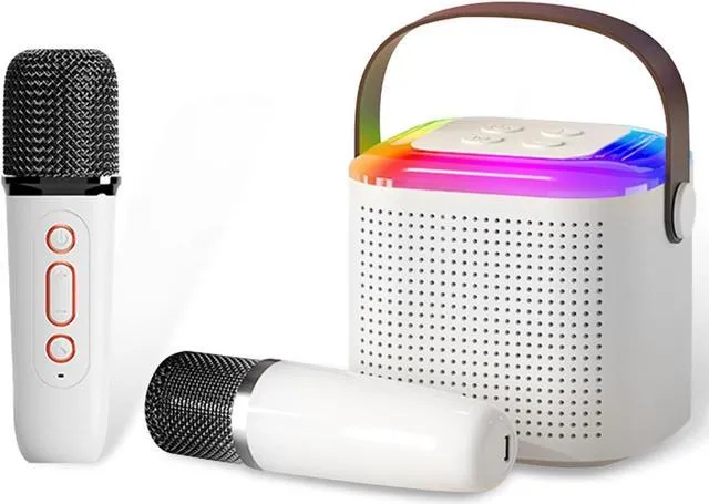 Mini Wireless Portable KTV Set with Dual Mic and Bluetooth Speaker