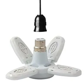 Nature Mayaa B22 Ultra High Bright Portable Fan Shape with 5 Led Swings 75W Led Bulb CFL Upto 85% Energy Saving Adjustable Home,Commercial,Ceiling Light,Cool White Light