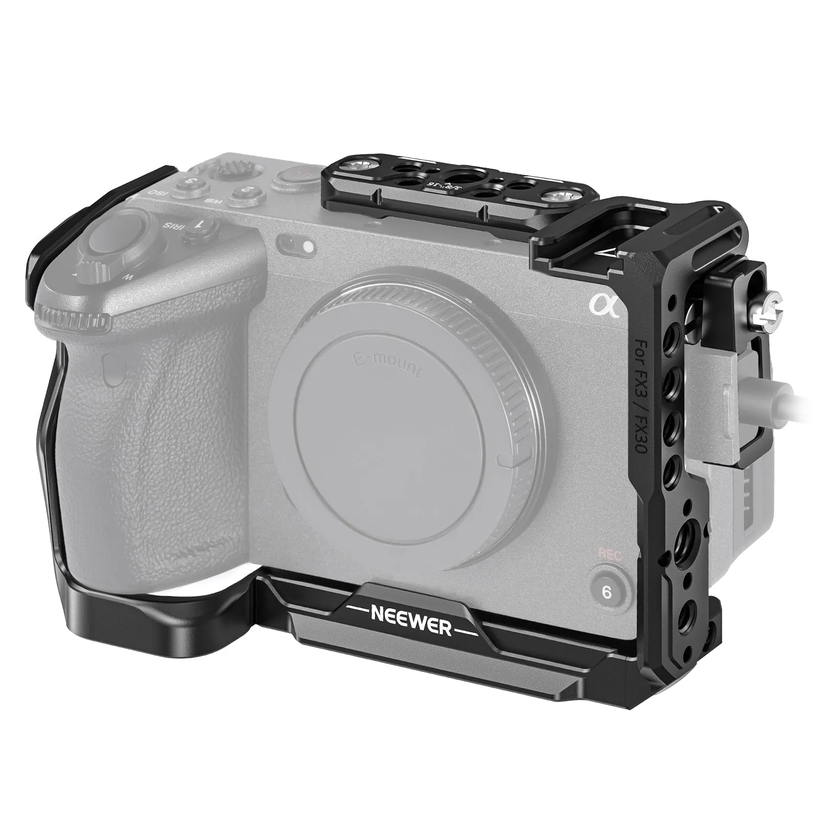 NEEWER CA011 Sony FX3/FX30 Camera Cage with HDMI Cable Clamp