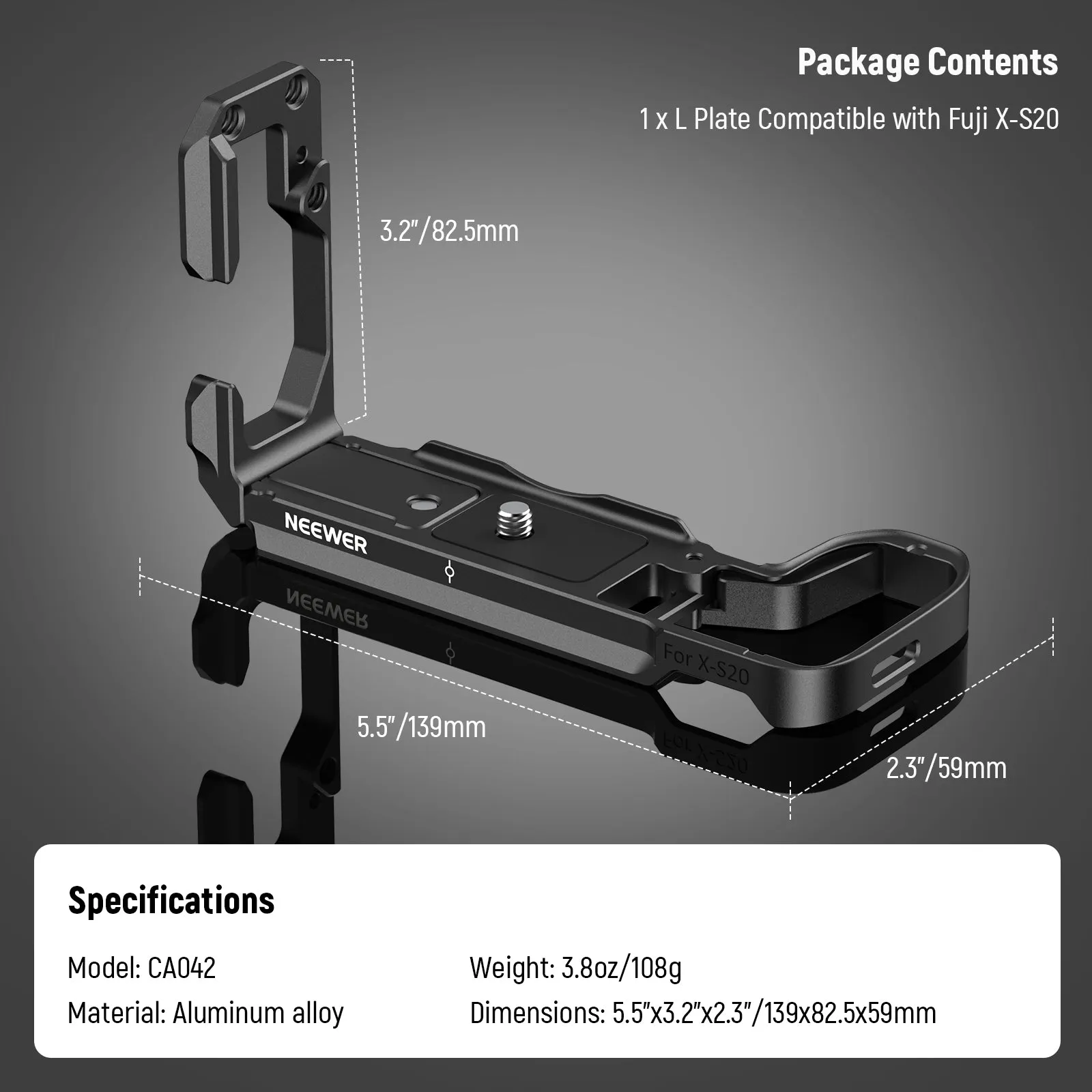 NEEWER CA042 L Plate for Fujifilm X-S20