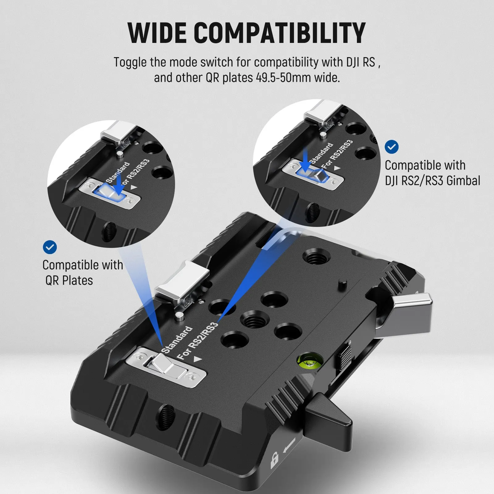 NEEWER GM33 50mm Long Rotate Quick Release Plate