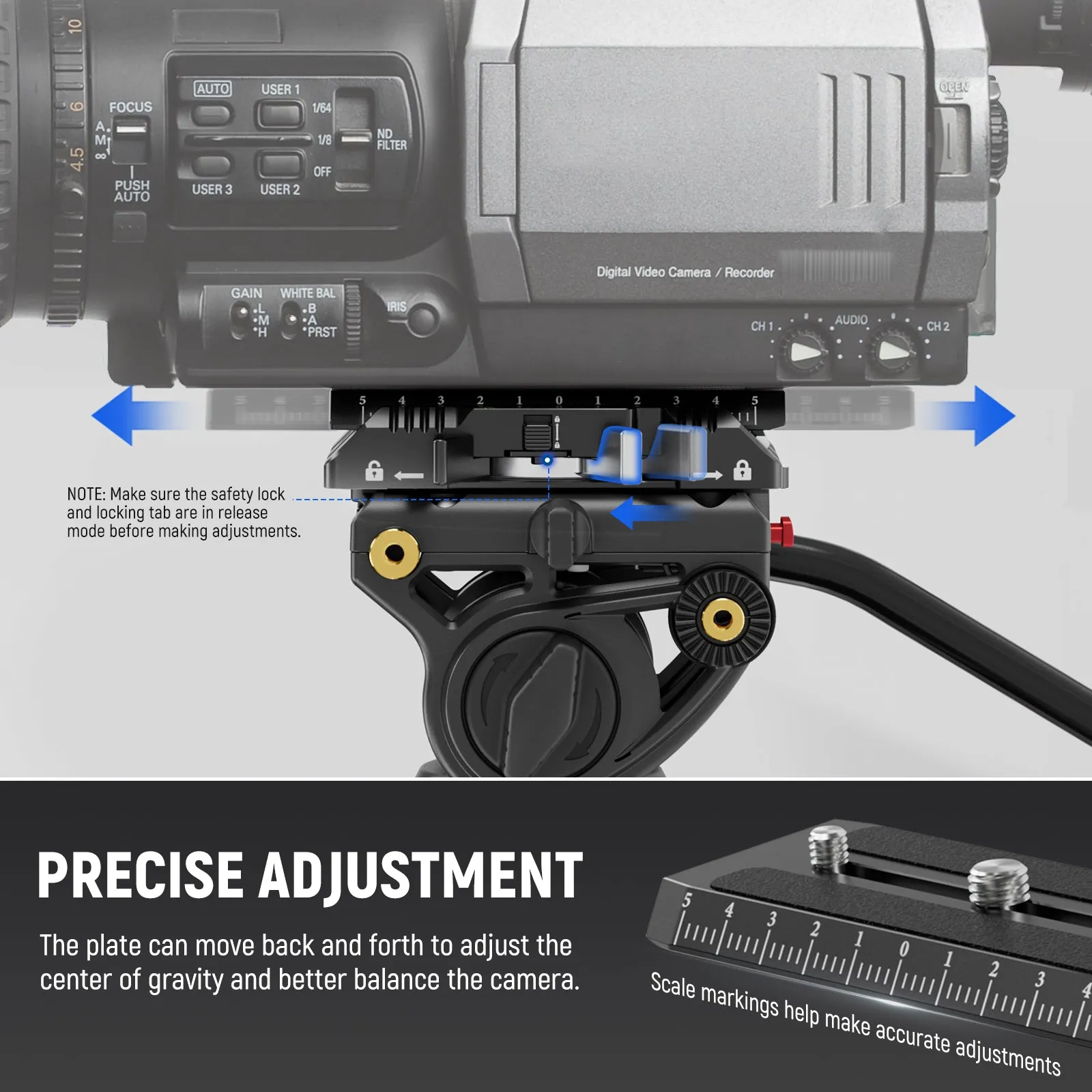 NEEWER GM33 50mm Long Rotate Quick Release Plate