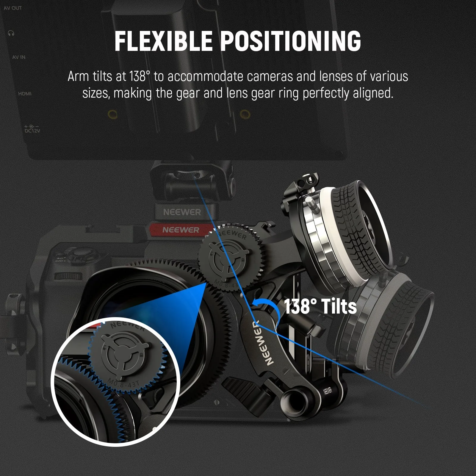 NEEWER PG001 Mini Follow Focus with A/B Stops