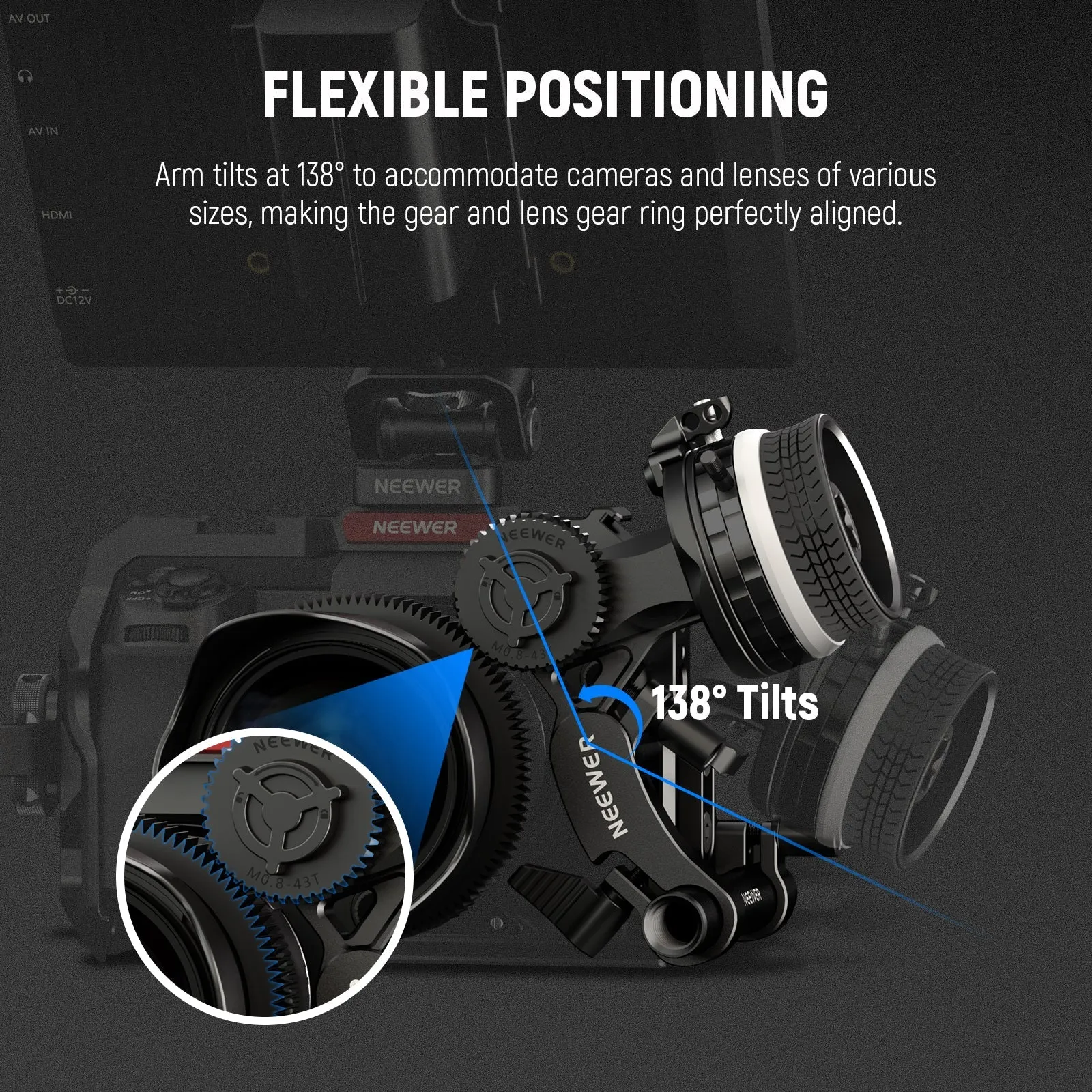 NEEWER PG003 Mini Follow Focus with A/B Stops
