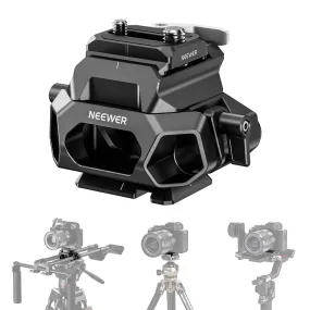 NEEWER SR015 Arca Type 15mm LWS Baseplate with Rod Clamps