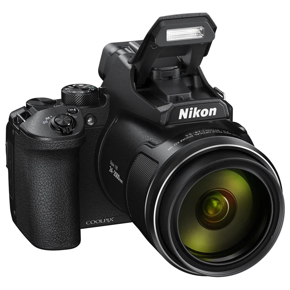 Nikon COOLPIX P950 Compact Digital Camera with Integrated NIKKOR 83x Optical Zoom 24-2000mm  f/2.8-6.5 Lens with Vari-Angle LCD Monitor, 4K 30fps UHD Video Recording, 16MP 3" BSI CMOS Sensor, EXPEED Image Processor. Wi-Fi and Bluetooth