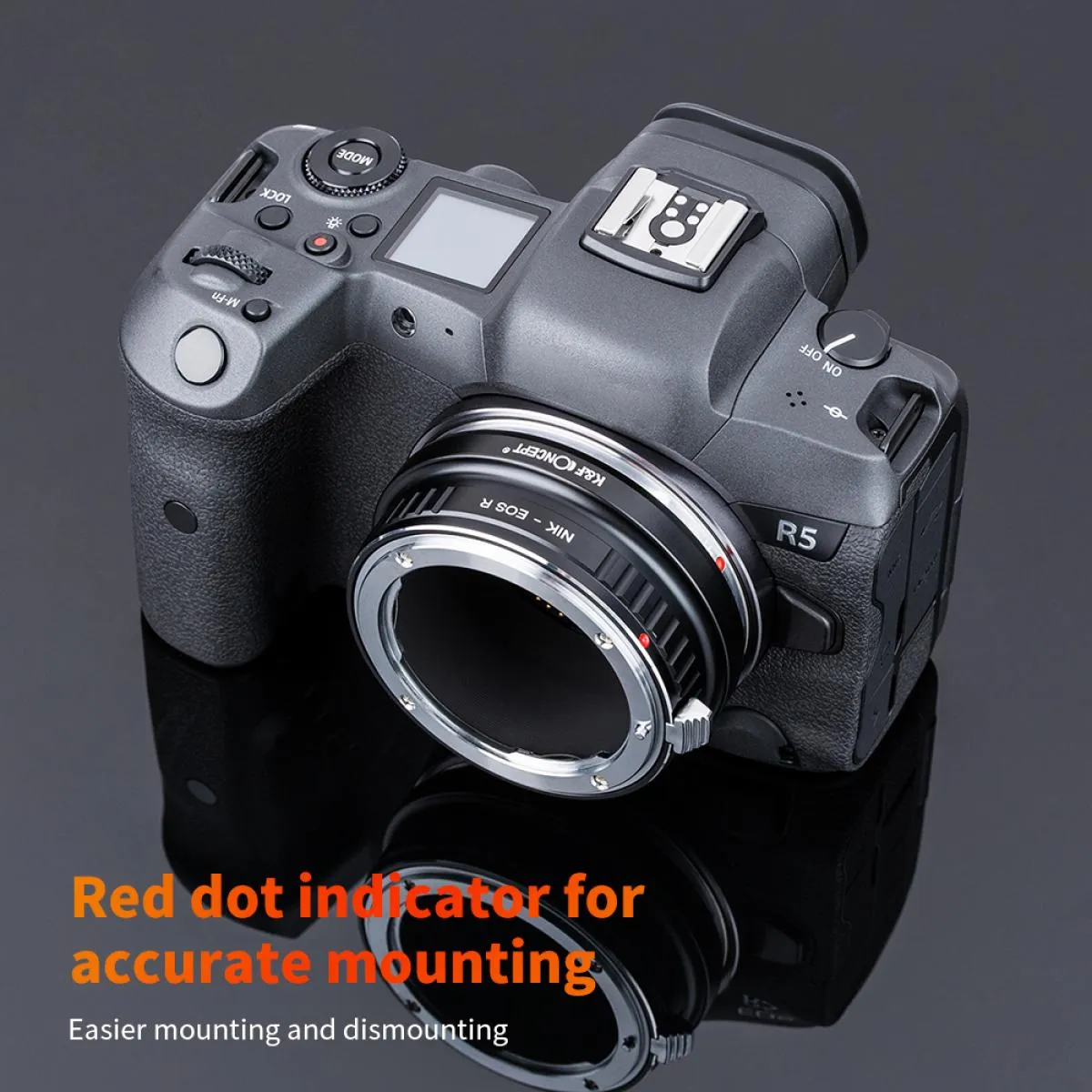 Nikon F Lenses to Canon EOS R Lens Mount Adapter K&F  M11194 Lens Adapter