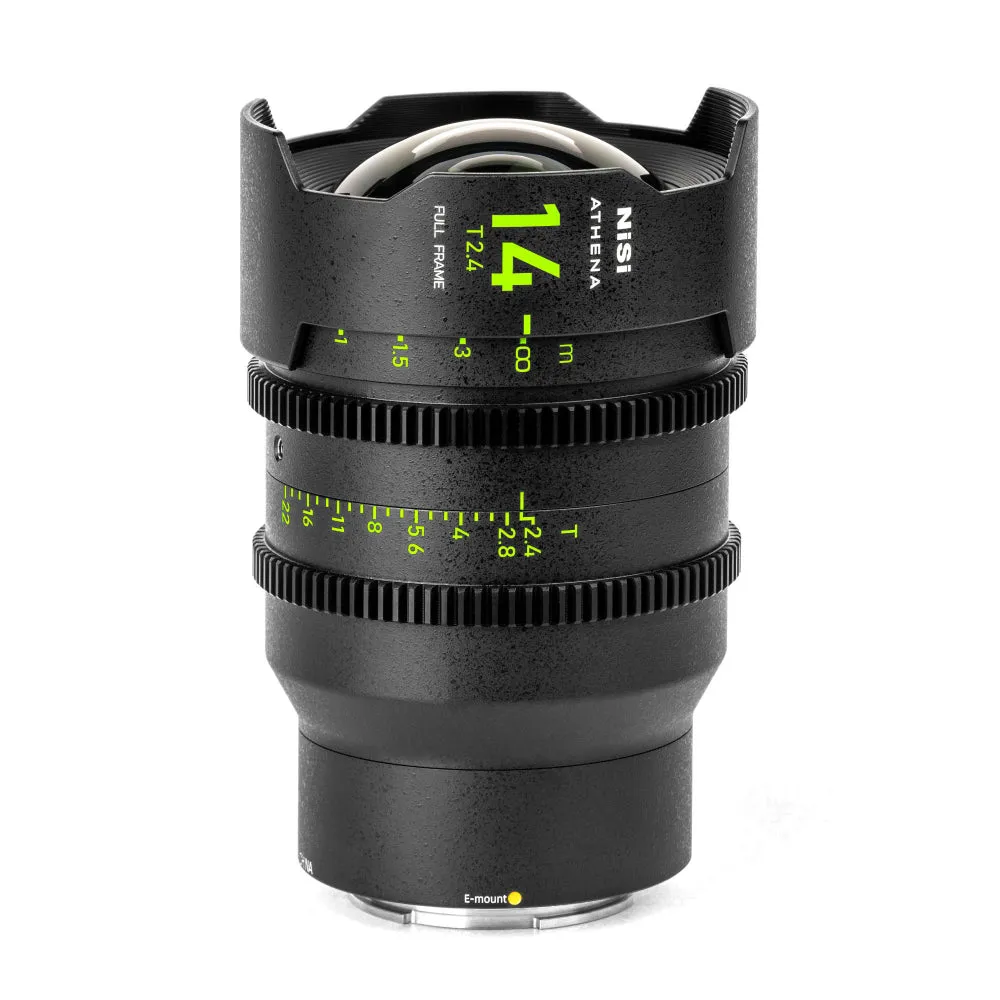 NiSi ATHENA PRIME Full Frame Cinema Lens Kit with 5 Lenses 14mm T2.4, 25mm T1.9, 35mm T1.9, 50mm T1.9, 85mm T1.9   Hard Case (E Mount | No Drop In Filter)