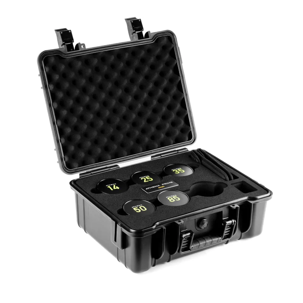 NiSi ATHENA PRIME Full Frame Cinema Lens Kit with 5 Lenses 14mm T2.4, 25mm T1.9, 35mm T1.9, 50mm T1.9, 85mm T1.9   Hard Case (E Mount | No Drop In Filter)