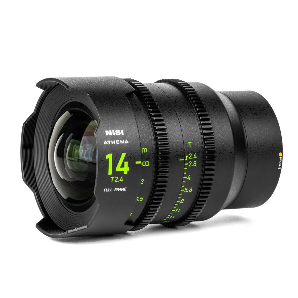 NiSi ATHENA PRIME Full Frame Cinema Lens Kit with 5 Lenses 14mm T2.4, 25mm T1.9, 35mm T1.9, 50mm T1.9, 85mm T1.9   Hard Case (E Mount | No Drop In Filter)