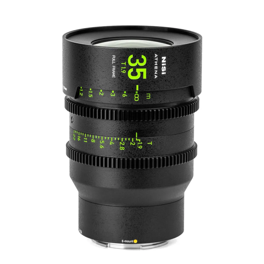 NiSi ATHENA PRIME Full Frame Cinema Lens Kit with 5 Lenses 14mm T2.4, 25mm T1.9, 35mm T1.9, 50mm T1.9, 85mm T1.9   Hard Case (E Mount | No Drop In Filter)