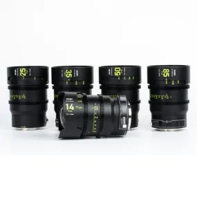 NiSi ATHENA PRIME Full Frame Cinema Lens Kit with 5 Lenses 14mm T2.4, 25mm T1.9, 35mm T1.9, 50mm T1.9, 85mm T1.9   Hard Case (L Mount)