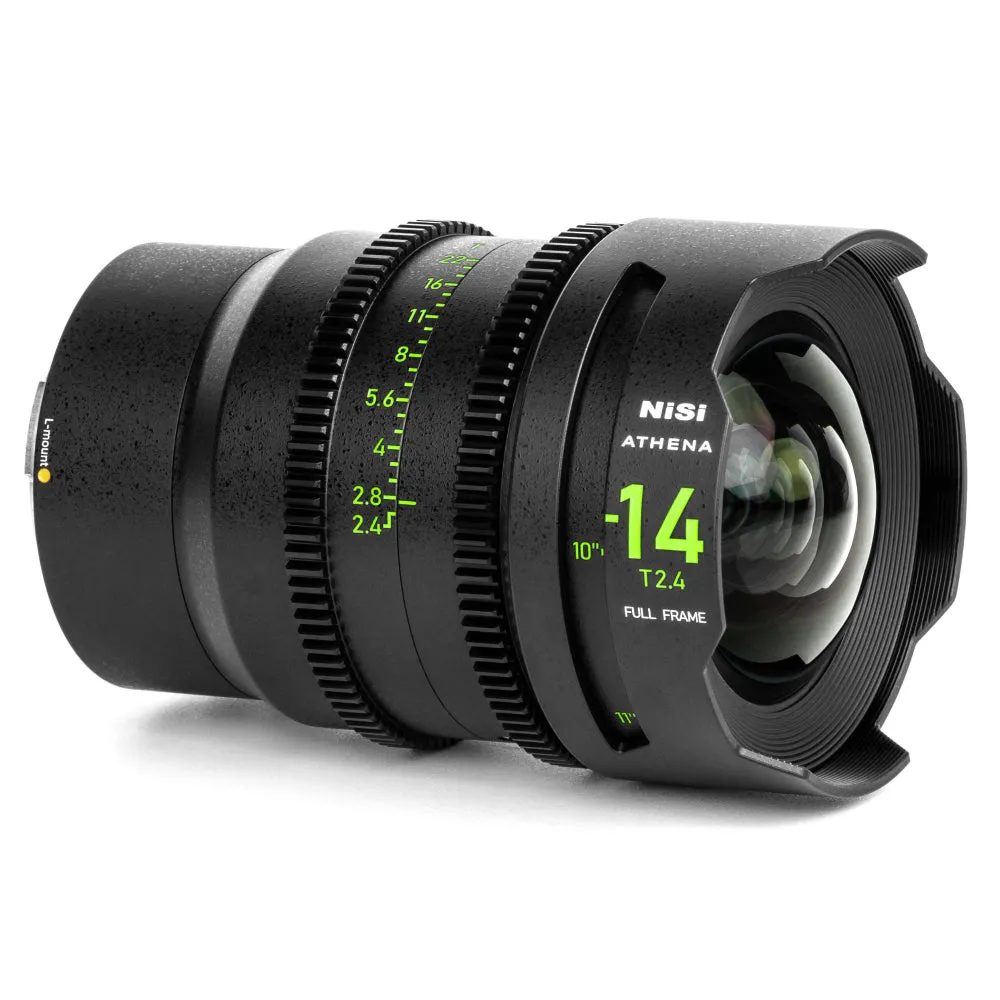 NiSi ATHENA PRIME Full Frame Cinema Lens Kit with 5 Lenses 14mm T2.4, 25mm T1.9, 35mm T1.9, 50mm T1.9, 85mm T1.9   Hard Case (L Mount)