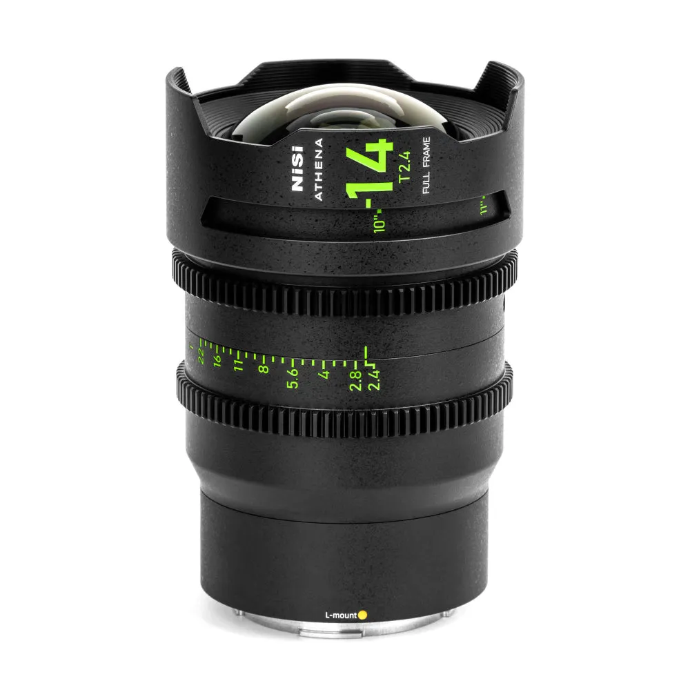 NiSi ATHENA PRIME Full Frame Cinema Lens Kit with 5 Lenses 14mm T2.4, 25mm T1.9, 35mm T1.9, 50mm T1.9, 85mm T1.9   Hard Case (L Mount)
