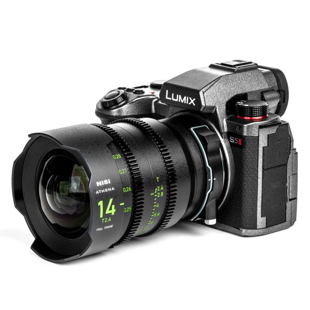NiSi ATHENA PRIME Full Frame Cinema Lens Kit with 5 Lenses 14mm T2.4, 25mm T1.9, 35mm T1.9, 50mm T1.9, 85mm T1.9   Hard Case (L Mount)