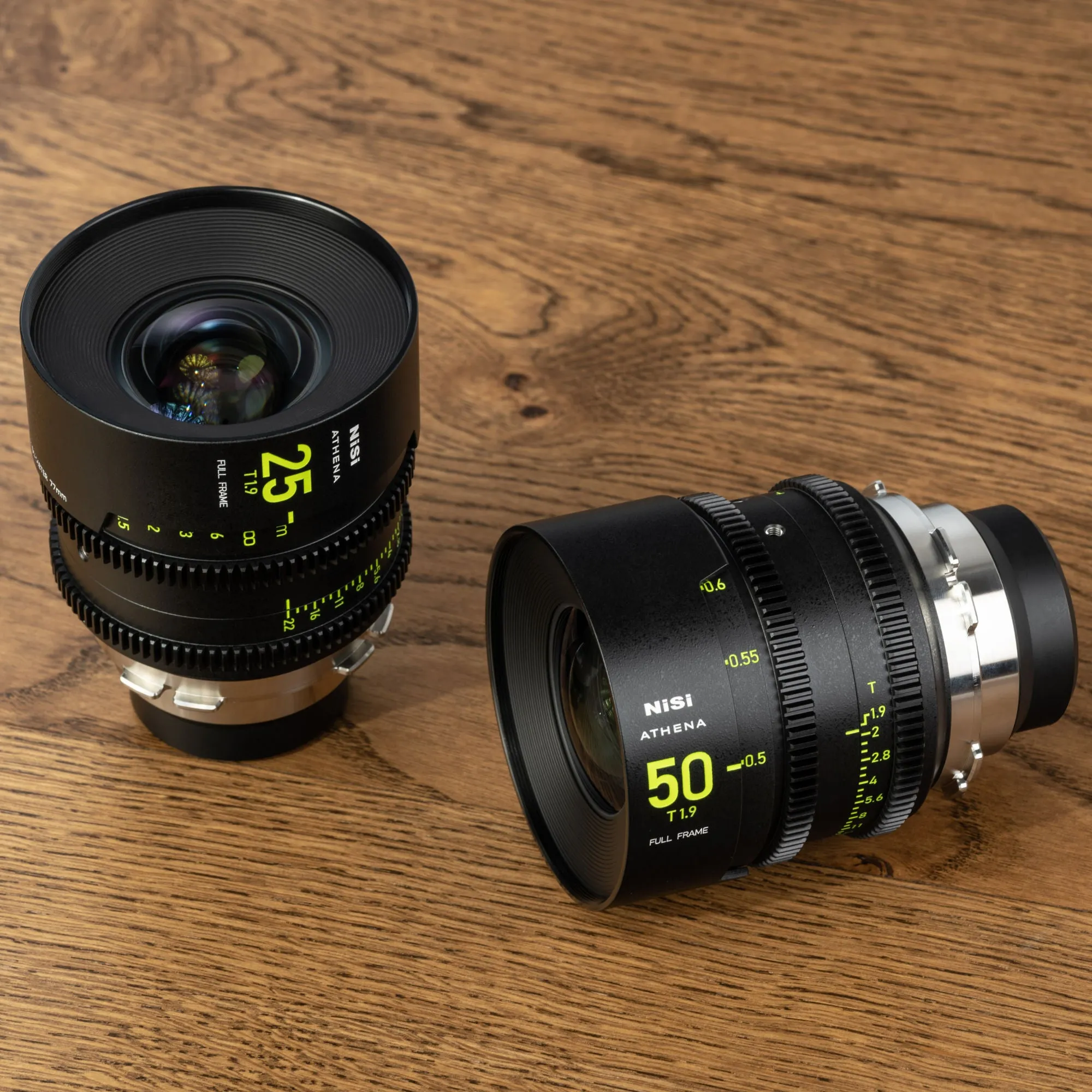 NiSi ATHENA PRIME Full Frame Cinema Lens Kit with 5 Lenses 14mm T2.4, 25mm T1.9, 35mm T1.9, 50mm T1.9, 85mm T1.9   Hard Case (PL Mount)