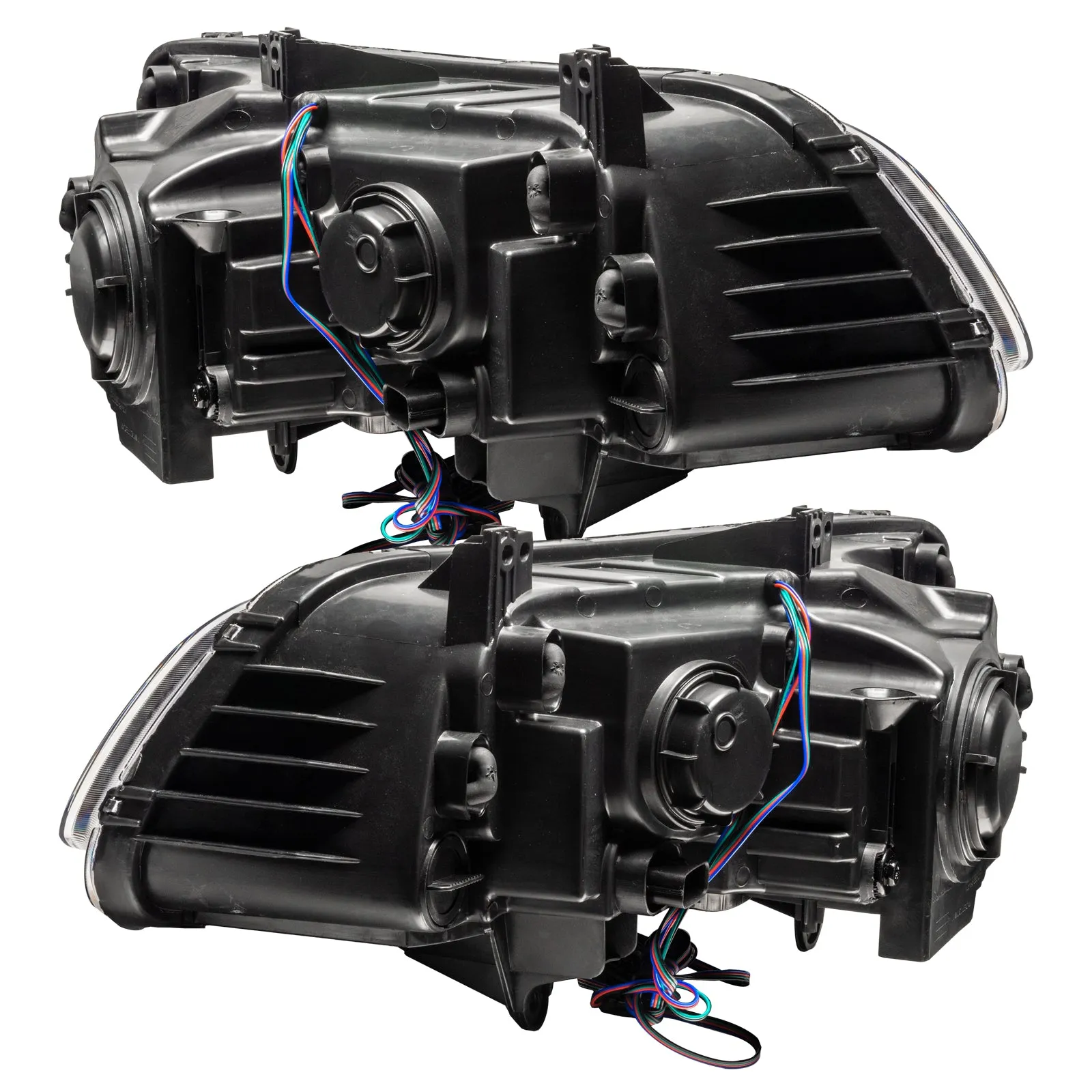 ORACLE Lighting 2011-2014 Chrysler 300C NON HID Pre-Assembled Headlights - Black Housing - ColorSHIFT DRL