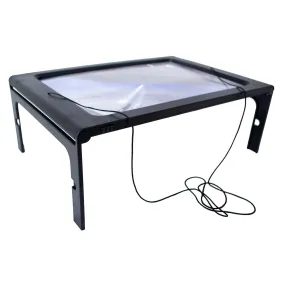 Page-size magnifier, handheld   stand   hangs around neck