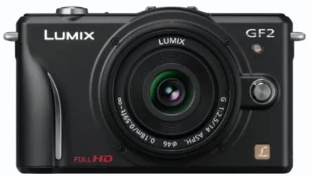 Panasonic Lumix DMC-GF2 Mirrorless Camera W/14mm Lens (Black)