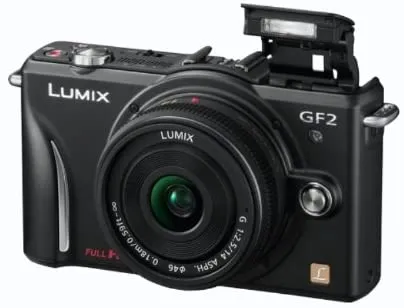 Panasonic Lumix DMC-GF2 Mirrorless Camera W/14mm Lens (Black)