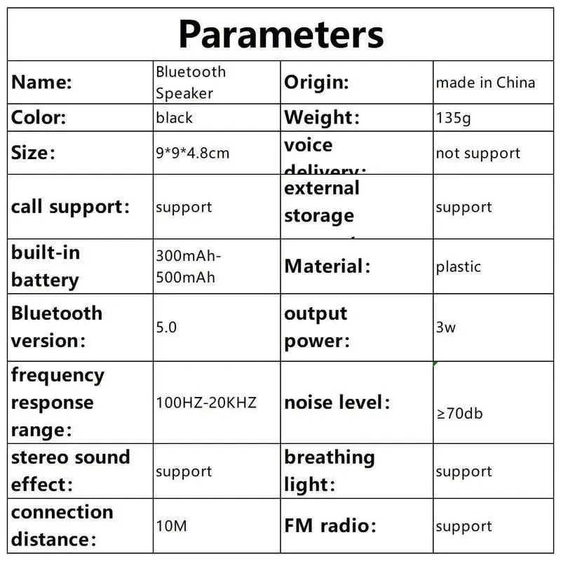 Portable Wireless BT Speaker, IPX4 Shower Wireless Speaker, USB Rechargeable Portable Mini Outdoor Speaker with RGB LED Light for Home & Outdoor, Summer Outing Essentials, Camping Gadgets 2024