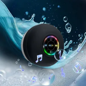 Portable Wireless BT Speaker, IPX4 Shower Wireless Speaker, USB Rechargeable Portable Mini Outdoor Speaker with RGB LED Light for Home & Outdoor, Summer Outing Essentials, Camping Gadgets 2024
