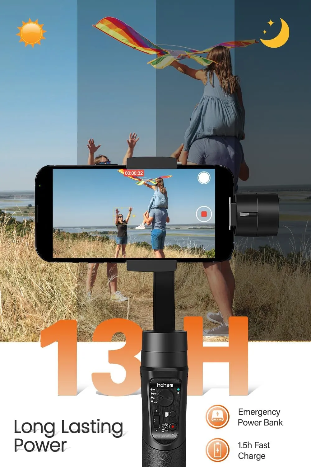 Professional Title: "Hohem iSteady Mobile Plus: Advanced 3-Axis Gimbal Stabilizer for Android and iPhone PRO Series"