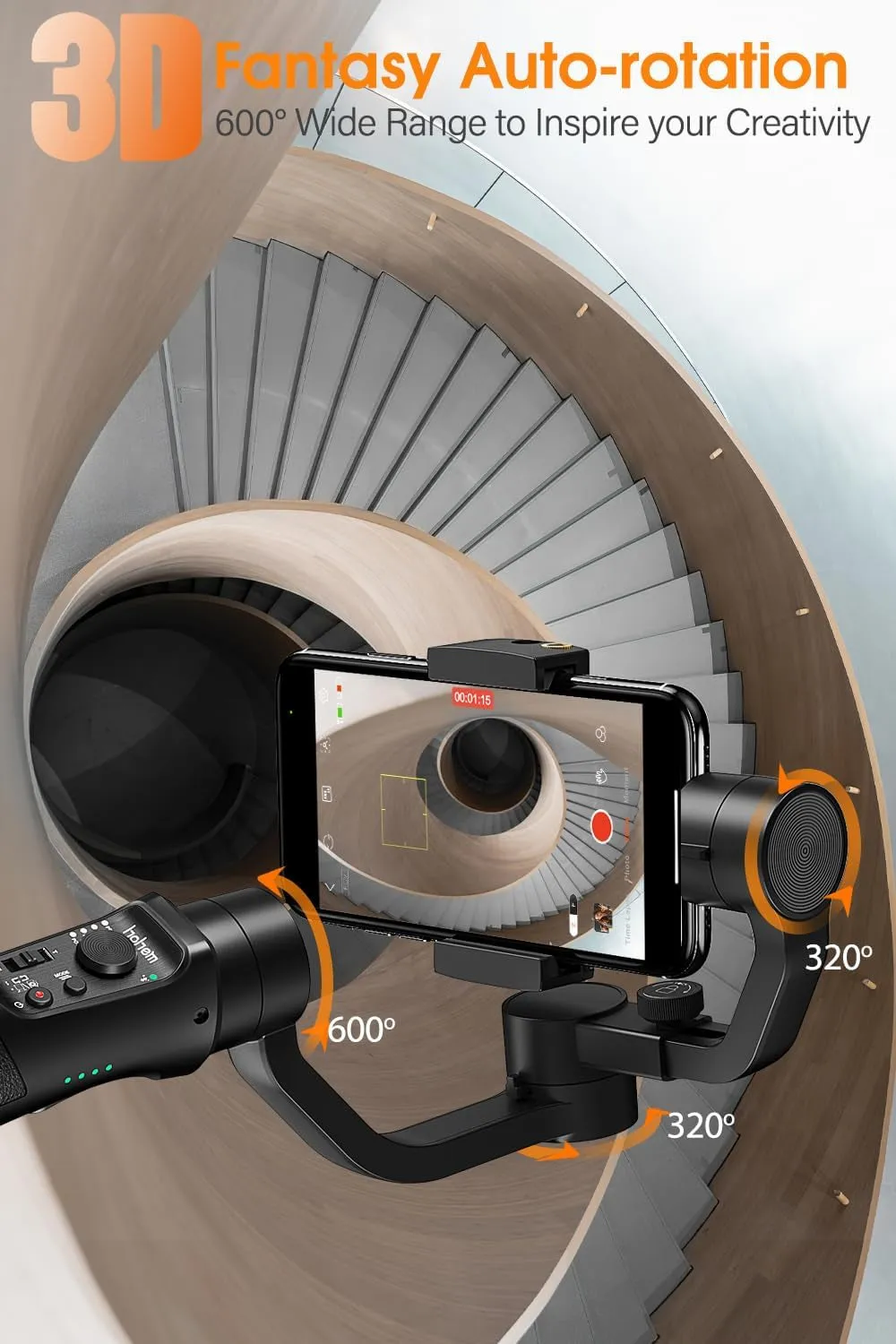 Professional Title: "Hohem iSteady Mobile Plus: Advanced 3-Axis Gimbal Stabilizer for Android and iPhone PRO Series"