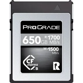 ProGrade Digital Cobalt 650GB CFexpress 2.0 Type B 1700MB/s Memory Card