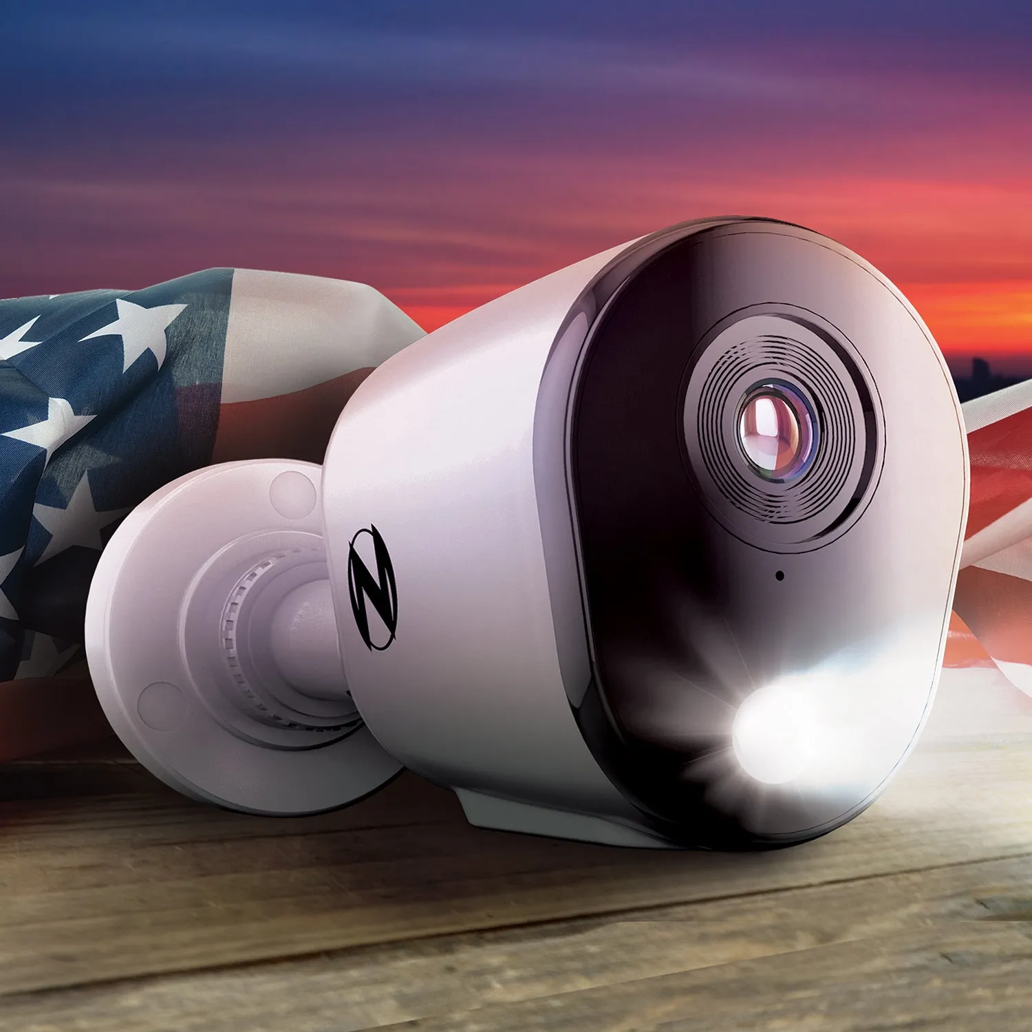 Refurbished Add On Wired 4K Deterrence Cameras with 2-Way Audio - 2 Pack - White