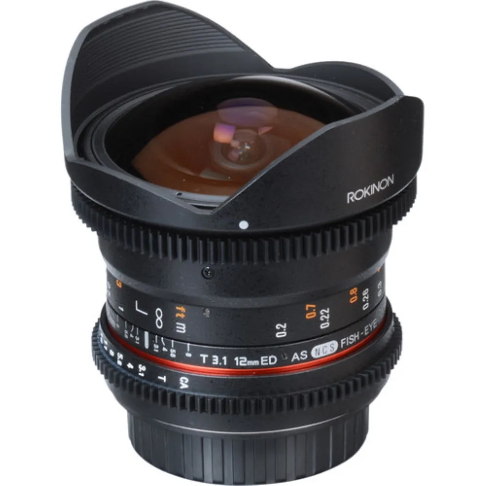 Rokinon 12mm T3.1 ED AS IF NCS UMC Cine DS Fisheye Lens for Sony E-Mount