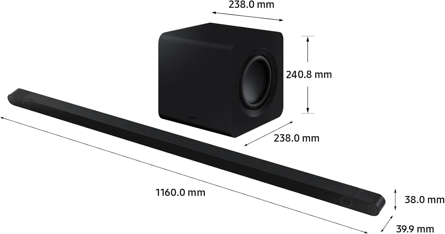 Samsung S800B All-in-One Soundbar (2022) - 3.1.2ch with 10 Speakers, 3D Surround, Bluetooth, DTS